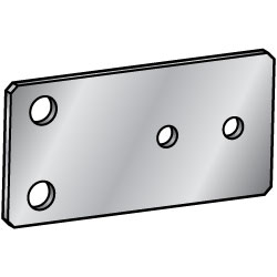 Sheet Metal Mounting Plate / Bracket - Custom Dimensions Type - JTKAS