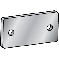 Flat Bar / Rolled Aluminum, Mounting Plate/Bracket, B Dimension, HRMQA HUMQA