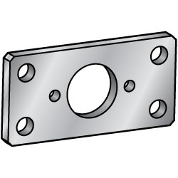 6 Surface Milling Machine Plates/Brackets. Outer Diameter Configurable. HFMCC