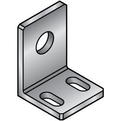 L-Shaped Finishing Angle Mounting Plate / Bracket -Hole Position Center Distribution Type- LRCMN