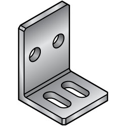 L-Shaped Finishing Angle Mounting Plate / Bracket -Hole Position Center Distribution Type- LRDDG