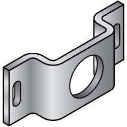 Sheet Metal Mounting Plate / Bracket -Convex Bending Type- BLUFS