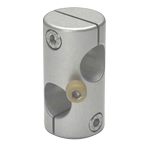 Round Pipe Joint Maru-Pijon, Same Diameter Hole Type, Screw Stopper for Fine Adjustment, 90° Cross Holes