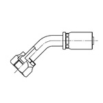 Swage Type Parallel Pipe Female Thread Union Bend Fitting (with 30° Female Sheet)　AE45