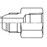 Adapter  Taper Screw Type for Pipe in Equipment Connection Site (with 30° Male Sheet) 030 Female Screw Straight