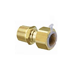 Metal Piping Fitting, Adapter with Nut, with Gasket and Poly-Stopper, Made of Brass