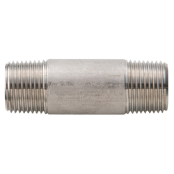 Stainless Steel Screw-in Fitting, Double End Long Nipple, NL