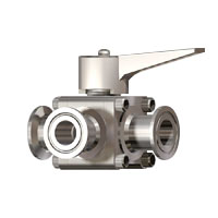 Small Caliber, Manual 3-Way Ball Valve