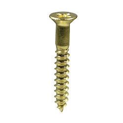 Brass, Wood Screw, Countersunk Head