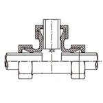 LA Coupling, LA Type, Tees with 3-Way Nut, NT