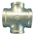 Steel Pipe Fitting, Threaded Pipe Fitting, 4-Way Reducing Cross BRCR-21/2X21/2X2X2B-W