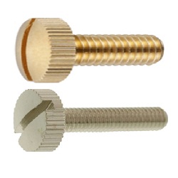 Brass (Low Cadmium Material) ECO-BS Slotted Knurled Screw CSMKNE-BRN-M5-25