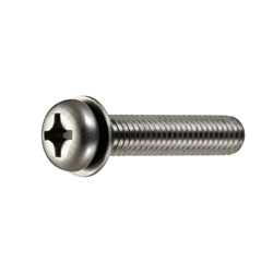 Cross-Head Pan Head Screw PK = 1 (JIS Small Captive Washer) Machine Screws CSPPNPK1-STN-M2-6