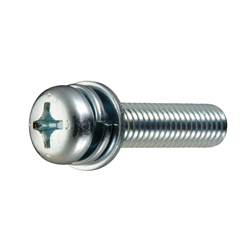 Cross-Head Pan Head Screws I = 4 (Spring Lock Washer + ISO Small Captive Washer) Small Screws CSPPNZI-BRN-M6-16