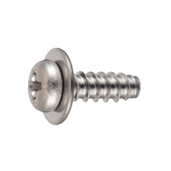 Cross-Head, Pan Head Tapping Screw (With Class 2 Grooves, Shape B-0) P = 1 (JIS Plain Washer)