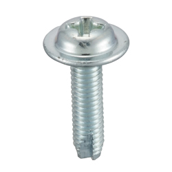 Cross Recessed Pan Washer Head Tapping Screws, 3 Models Grooved C-1 Shape