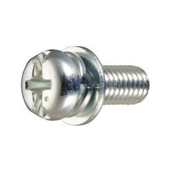 Cross-Head, Straight-Slot, Pan Head Screw P = 3 (SW + ISO Captive W)