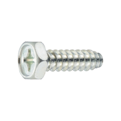 Cross Recessed Hex Upset Tapping Screw, Type 2 Grooveless B-0 Shape