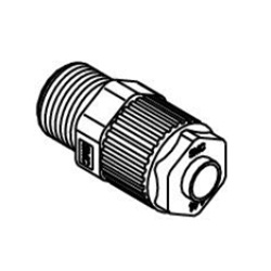 Male Connector LQ1H-M Metric Size Fluoropolymer Fittings / Hyper Fittings LQ1H24-M