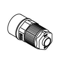 Fluoropolymer Pipe Fitting, LQ1 Series, Female Connector, Inch Size LQ1H1A-F-1