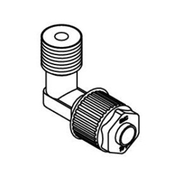 Male Elbow LQ1L-M Metric Size Fluoropolymer Fittings / Hyper Fittings