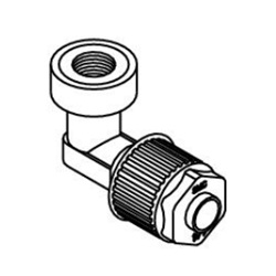 Fluoropolymer Pipe Fitting, LQ1 Series, Female Elbow, Metric Size