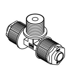 Fluoropolymer Pipe Fitting, LQ1 Series, Male Branch Tee, Inch Size