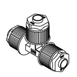 Union Tee LQ1T Metric Size Fluoropolymer Fittings / Hyper Fittings LQ1T212C