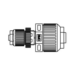 Fluoropolymer Pipe Fitting, LQ1 Series, Panel-Mount Union Reducing, Metric Size