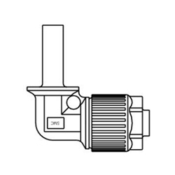 Fluoropolymer Pipe Fitting, LQ1 Series, Tubing Extension Union Elbow, Metric Size