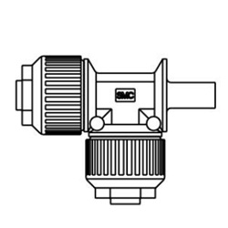 Fluoropolymer Pipe Fitting, LQ1 Series, Tubing Extension Reducing Union Tee, Metric Size