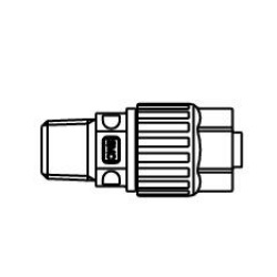 Male Connector LQ3H-M Metric Size Fluoropolymer Fittings / Hyper Fittings