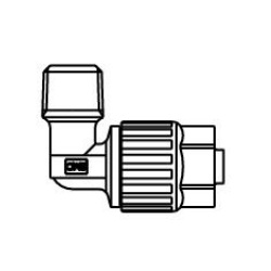 Male Elbow LQ3L-M Metric Size Fluoropolymer Fittings / Hyper Fittings