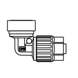 Fluoropolymer Pipe Fitting, LQ3 Series, Female Elbow, Metric Size