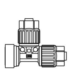 Fluoropolymer Pipe Fitting, LQ3 Series, Female Run Tee, Metric Size