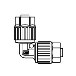 Union Elbow LQ3E Metric Size Fluoropolymer Fittings Hyper Fittings LQ3E61-1