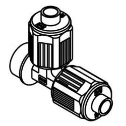 Fluoropolymer Pipe Fitting, LQ2 Series, Female Run Tee, Metric Size