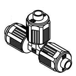 Union Tee LQ2T Inch Size Fluoropolymer Fittings Hyper Fittings