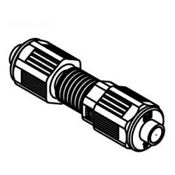 Fluoropolymer Pipe Fitting, LQ2 Series, Panel-Mount Union, Metric Size