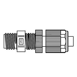 Space-Saving Fitting Panel Mount Union LQ2P Metric Size Fluoropolymer Fittings