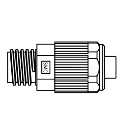 Fluoropolymer Pipe Fitting, LQ2 Series, Space Saving Fitting, Union, Metric Size