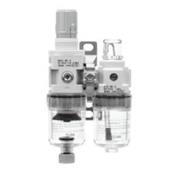 Air Combination, Filter Regulator + Lubricator, AC10A-A To AC40A-A