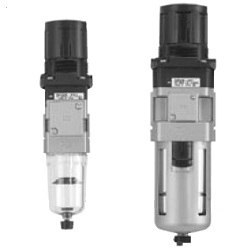 Filter Regulator With Built-In Pressure Gauge And Back Flow Mechanism AWG20K, 30K, 40K