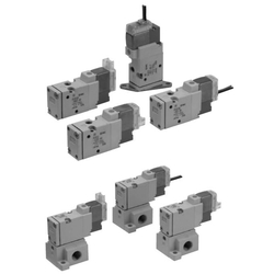 3-Port Solenoid Valve, Pilot Type, Rubber Seal SYJ500 Series