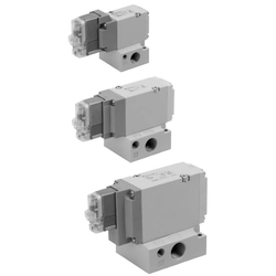 3-Port Solenoid Valve, Elastic Material Seal, Pilot / Poppet Type, Base Mounted, Starter VP344-5LOZ1-02A