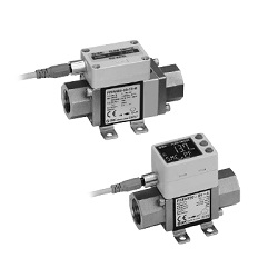 3-Color Display Digital Flow Switch For Water PF3W Series PF3W504-03-1-R-X143