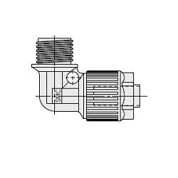 Fluoropolymer Pipe Fittings Hyper Fitting LQ1 Series Space-Saving Fitting