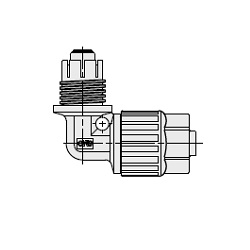 Fluoropolymer Pipe Fittings Hyper Fitting LQ3 Series Space-Saving Fitting