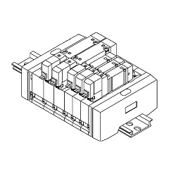 5-Port Solenoid Valve, SY3000/5000 Series, Mixed Mounting Type, Manifold