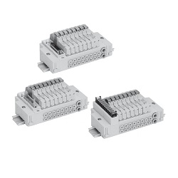 5-Port Solenoid Valve, SY3000/5000, Base Mounted, DIN Rail Mounting Type, Plug-in Type SS5Y3-45FD-04D-C6-9